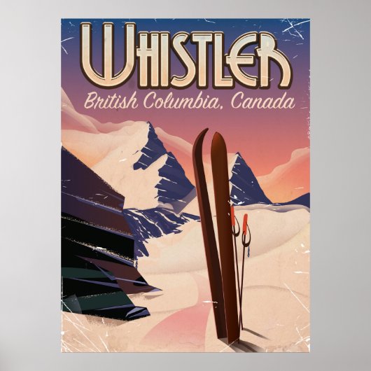 Klokler, Vancouver, Brits Columbia Ski poster (Voorkant)