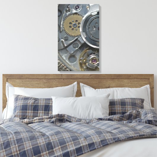 Klokmechanisme Canvas Afdruk (Insitu (Slaapkamer))
