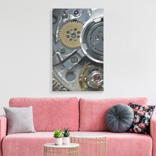 Klokmechanisme Canvas Afdruk (Insitu (Woonkamer))
