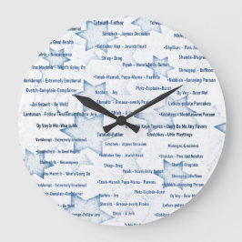 Klokmuur Jiddische woorden Joods thema Grote Klok