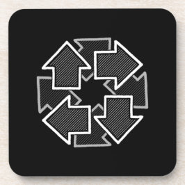 Kloksgewijze Pijlen Minimaal Geometrisch Zwart Var Bier Onderzetter