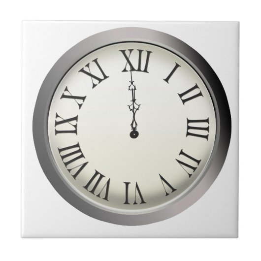 Klokstakingen Midnight New Year Tegeltje (Voorkant)