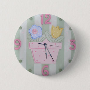 Klokstijl Kinder Button - Groeiende bloemen