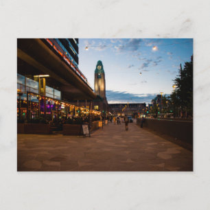 Kloktoren van het Helsinki-spoorwegstation Briefkaart