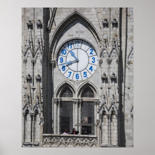 Kloktorens in de Nationale Basilica, Ecuador Poster