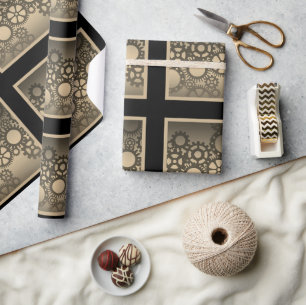  klokvloerbedekking of overlooppapier cadeaupapier