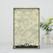 Klokwerk Silhouet, briefpapier (Staand voorkant)