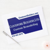 Klokwerkbouwmachines Rechthoekige Sticker (Envelop)