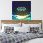 KLOMPENDE NEON STAR Bat Mitzvah Sign In Memory Boa Canvas Afdruk (Insitu (Slaapkamer))