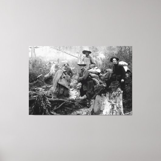 Klondike Gold Rushing to DEATH 1897 Canvas Afdruk (Voorkant)