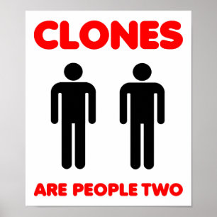 Klonen Zijn Ook Mensen Twee Grappige Poster