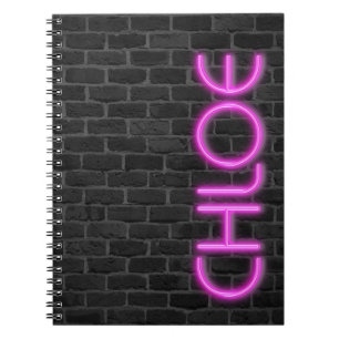 KLOOF in PINK-neonverlichting Notitieboek