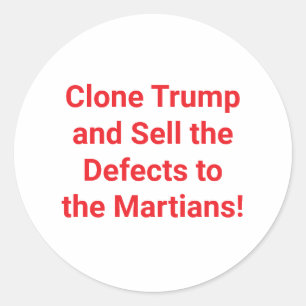 Kloon Trump Verkoop Defecten Hankamer Artjunkhaus Ronde Sticker