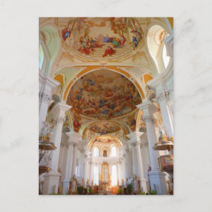 klooster abbey neresheim kerk briefkaart