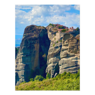 Klooster in Meteora, Griekenland Foto Afdruk