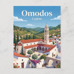 Klooster van het Heilige Kruis, Omodos, Troodos, C Briefkaart