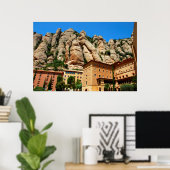 Klooster van Montserrat, Catalonië, Spanje Poster (Thuiskantoor)