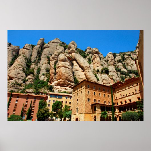 Klooster van Montserrat, Catalonië, Spanje Poster (Voorkant)
