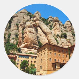 Klooster van Montserrat, Catalonië, Spanje Ronde Sticker