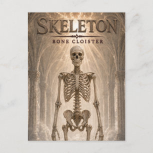 Klooster van skeletbotten Donkere Cinema Briefkaart