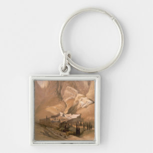 Klooster van St. Catherine met de berg Horeb, febr Sleutelhanger