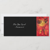 KLOOT MET RODE RIBBON, zwart geel Aankondiging (Voorkant)