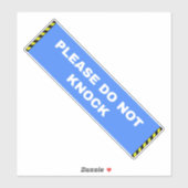 Klop alsjeblieft niet teken - blauw sticker (Vel)