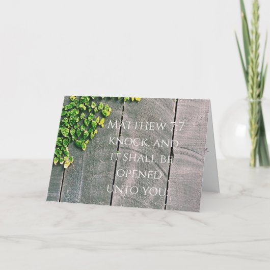 Klop en de deur gaat open Beterschap Kaart (Voorkant)