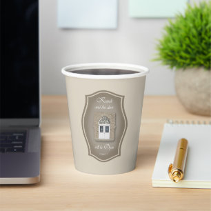 Klop en de deur zal openen - Paper Cup Papieren Bekers