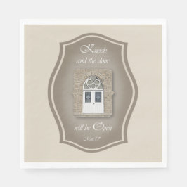 Klop en de deur zal openen - Papieren servet