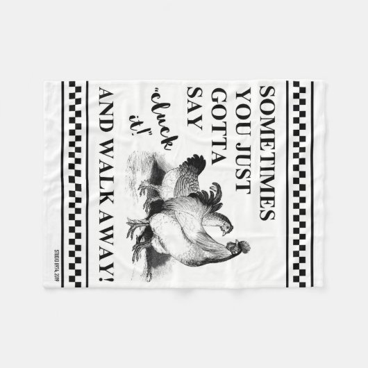 "KLOP HET!" FLEECE DEKEN (Voorkant (Horizontaal))