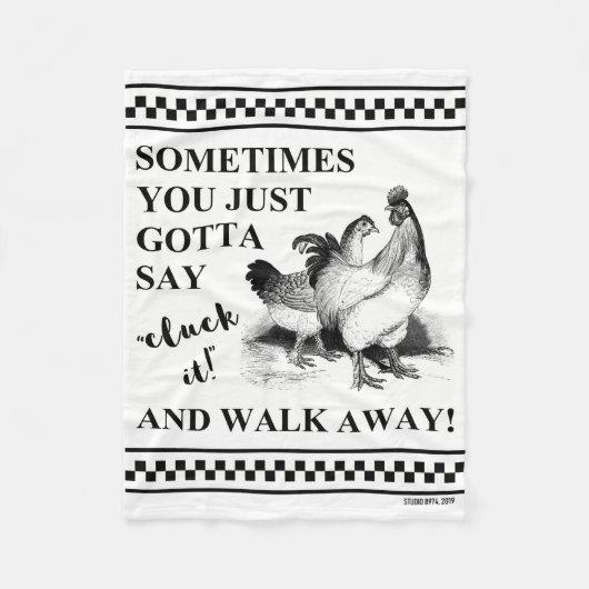 "KLOP HET!" FLEECE DEKEN (Voorkant)