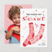 Klop mijn Sokken van de Kinder Classroom Valentijn Kaart (Voorkant / Achterkant)