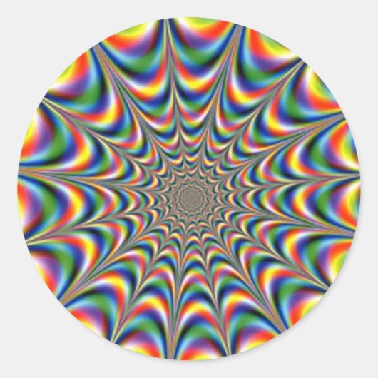 Kloppen-fractal-optisch-illusie STICKER (Voorkant)