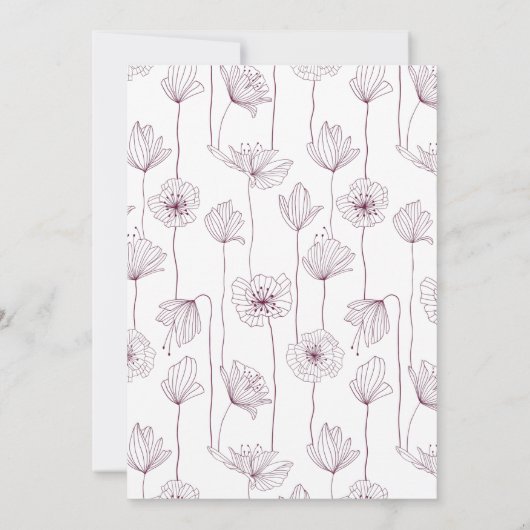 Kloppoffloraal feestuitnodiging voor alle gelegenh kaart (Achterkant)