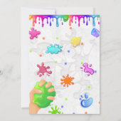 KLORFUL SLIME BIRTHDAY INVITATIE VOOR KINDEREN KAART (Achterkant)