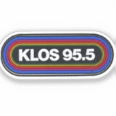 Klos fm radiostation  classic rock sticker (Voorkant)