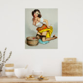 Klossen van appels omhoog poster (Keuken)