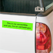 Klote vent in cabriolet bumpersticker (Op Truck)