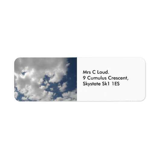Kloudy Skies Aangepaste labels (Voorkant)