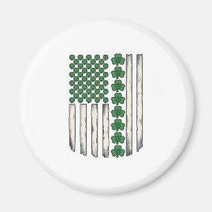 Klover Amerikaanse Vlag Vintage Vector Design_1 Magneet
