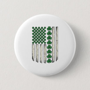 Klover Amerikaanse Vlag Vintage Vector Design_1 Ronde Button 5,7 Cm