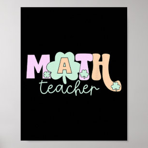 Kloverblad Schattige Wiskunde Docent Algebra Meetk Poster
