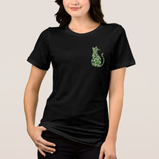 Kloverkat Silhouet - St. Patrick's Day Feest Tri-Blend Shirt