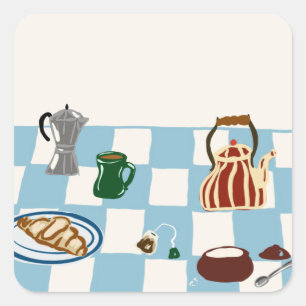 kluis vierkante sticker