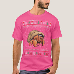 Kluizenkrab met Santa Hat Ugly Xmas Hermit Car T-shirt