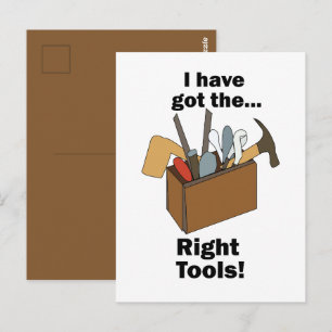 Klusjesman Gereedschapskoffer Ik Heb Juiste Gereed Briefkaart