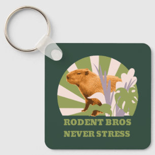 Knaagdier Broers Nooit Stress Capybara Sleutelhanger