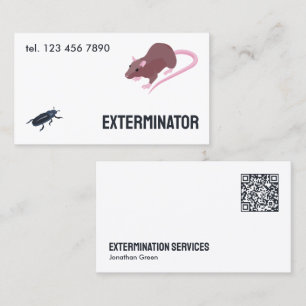 Knaagdier Pest Exterminator QR Visitekaartje