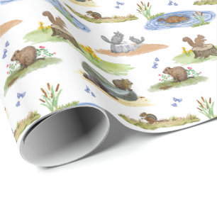 Knaagdier toilepapier (originele kleuren) cadeaupapier